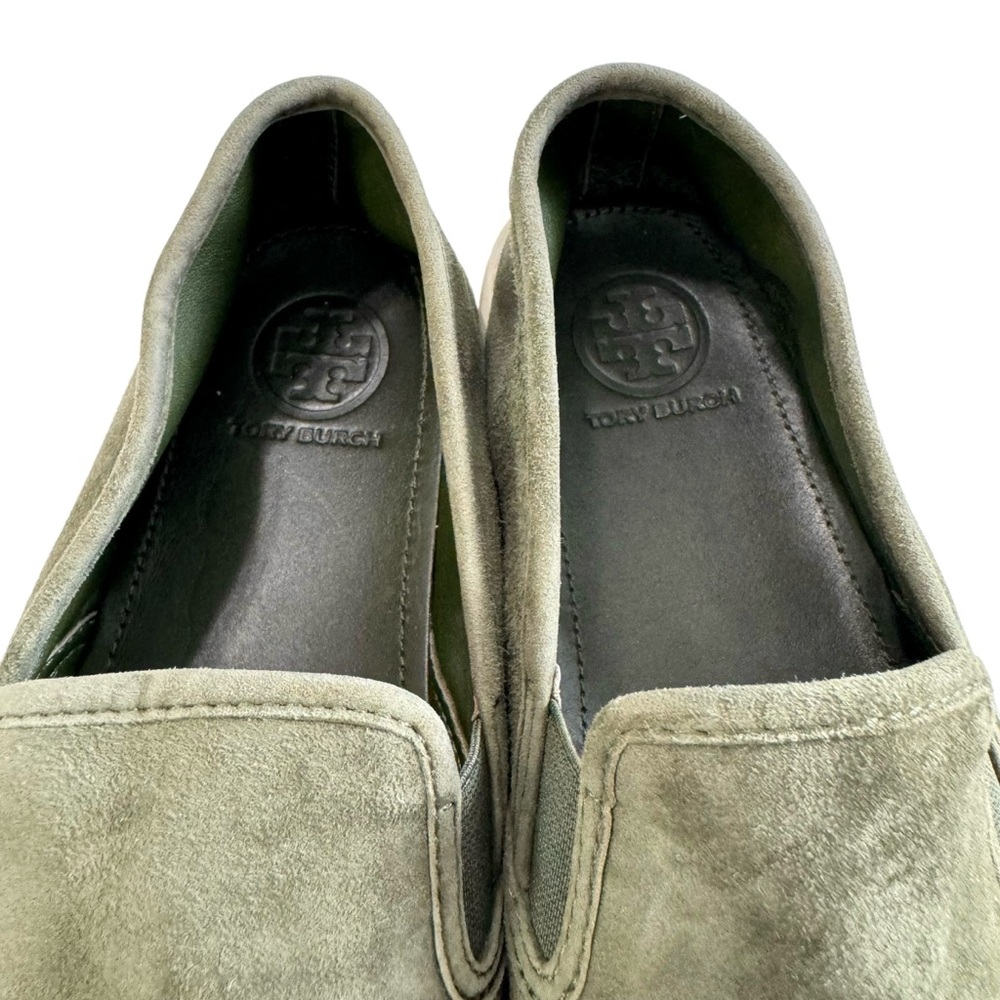 Tory Burch Jesse Olive Suede Slip-On Sneaker Size 10M - Picture 11 of 16